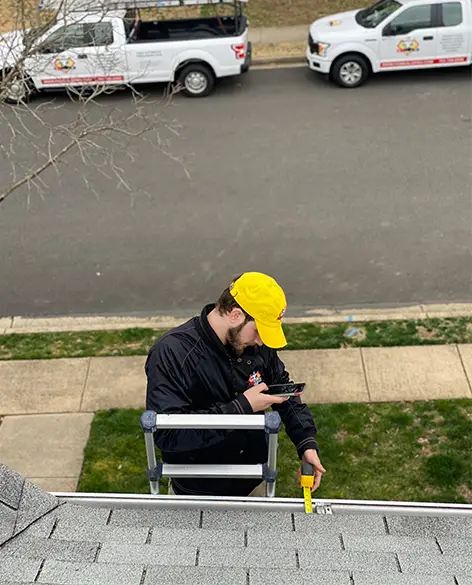 Fab Build Pro measuring gutters in northern virginia