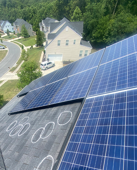 Picture of roof with solar panels