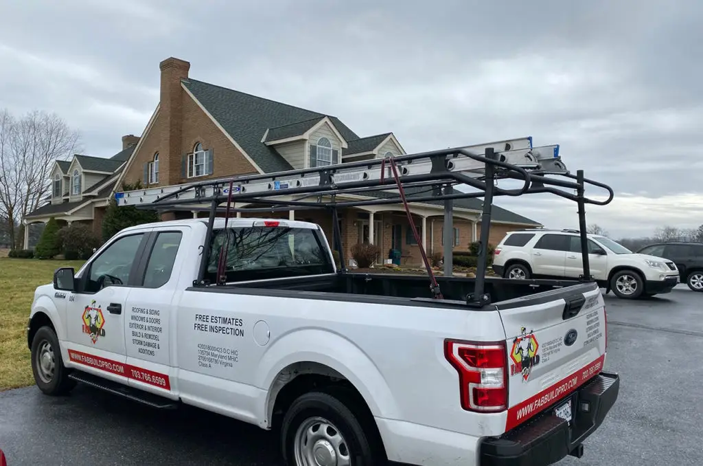 Fab Build Pro truck parked in front of a customer's house